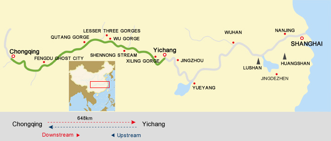 Chongqing Yichang Cruise Route