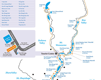 Jiuzhaigou Tourist Map